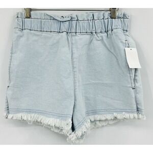 NWT Material Girl Small High Rise Cut Off Denim Shorts Light Wash Paper Bag